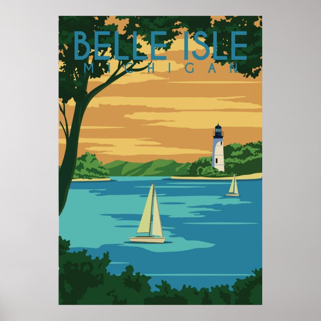 Belle Isle Michigan  Poster (Front)