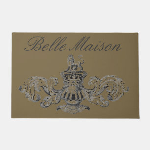 "Belle Maison" Vintage Heraldic Coat of Arms Doormat