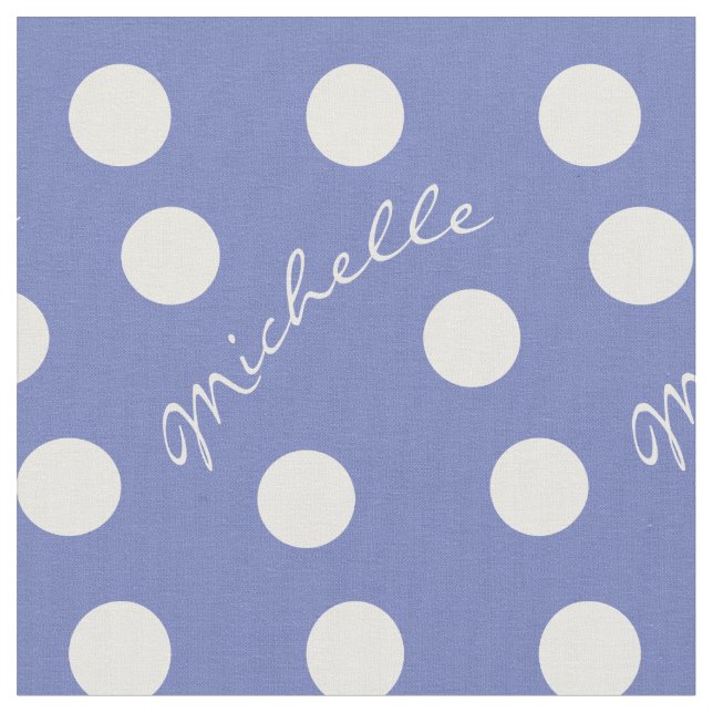 Belle Michelle Custom Name and Colour Polka Dot Fabric (Close Up)