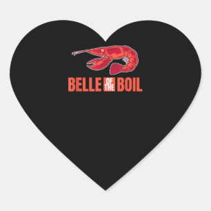 Belle Of Boil Lobster Cajun Crawfish Lover Gift Heart Sticker