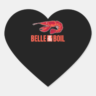 Belle Of Boil Lobster Cajun Crawfish Lover Gift Heart Sticker