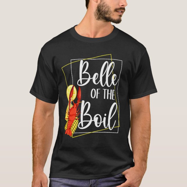 Belle of the Boil Seafood Crawfish Boil Lover Frog T-Shirt (Front)