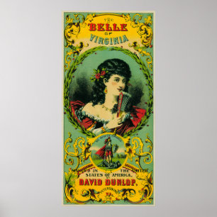 Belle of Virginia Tobacco LabelPetersburg, VA Poster
