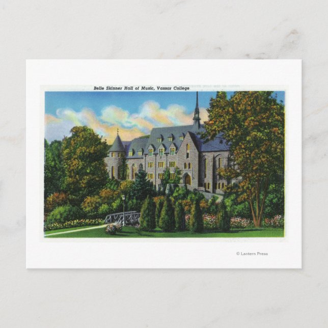 Belle Skinner Music Hall, Vassar College Postcard (Front)