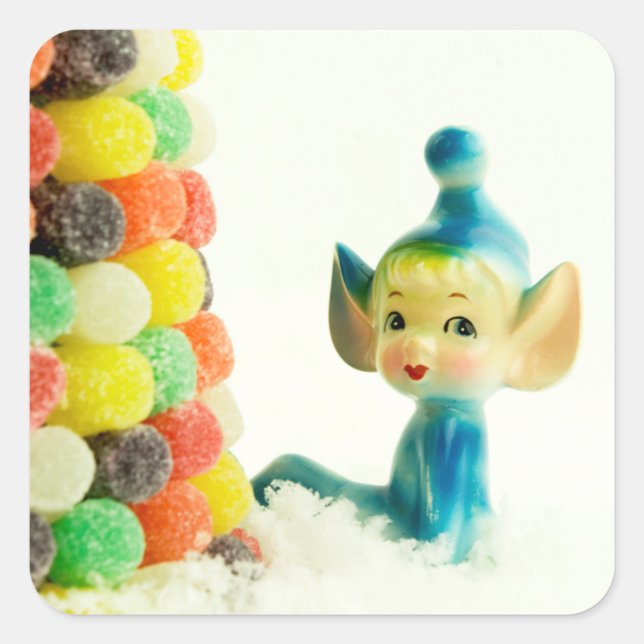 Belle the Pixie Elf Square Sticker (Front)