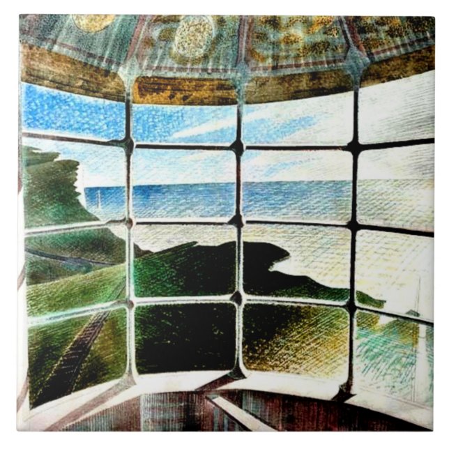 Belle Tout Lighthouse Beachy Head Ceramic Tile (Front)