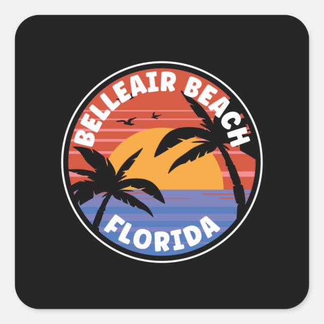 Belleair Beach - Florida Sunrise Square Sticker (Front)