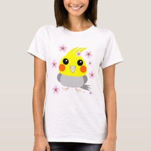BelleBelle cockatiel/bird w/ Cherry Blossoms T-Shirt