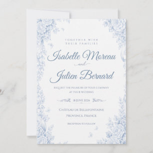 Bellefontaine – French Blue Wedding Invitation