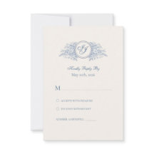 Bellefontaine — French Blue Wedding RSVP Card