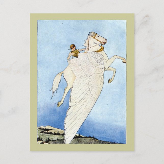 Bellerophon and Pegasus Postcard (Front)