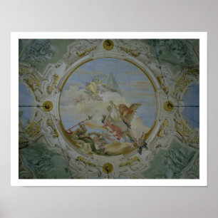 Bellerophon Riding Pegasus, c.1746-47 (fresco) Poster