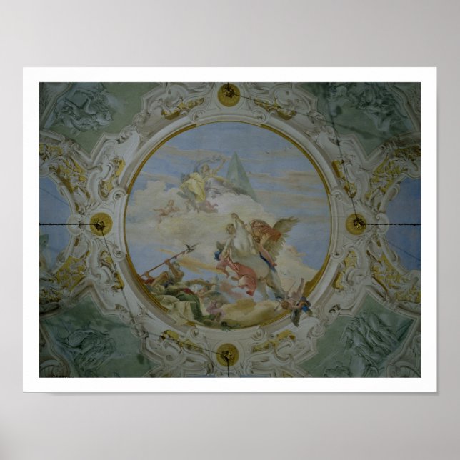 Bellerophon Riding Pegasus, c.1746-47 (fresco) Poster (Front)