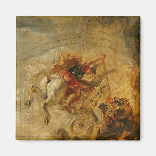 Bellerophon Riding Pegasus Fighting the Chimaera Magnet