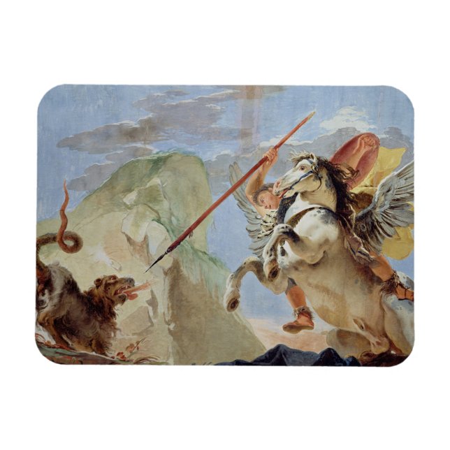 Bellerophon, riding Pegasus, slaying the Chimaera, Magnet (Horizontal)