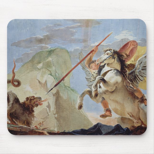 Bellerophon, riding Pegasus, slaying the Chimaera, Mouse Pad (Front)