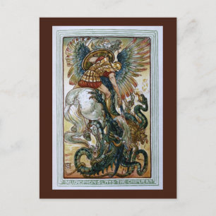 Bellerophon slays the Chimaera Postcard