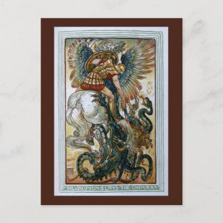 Bellerophon slays the Chimaera Postcard