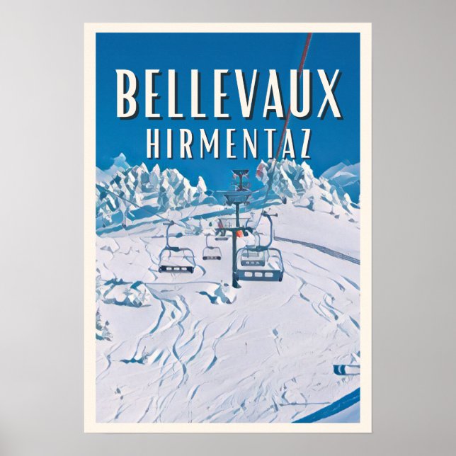 Bellevaux Hirmentaz Station de ski Poster (Front)