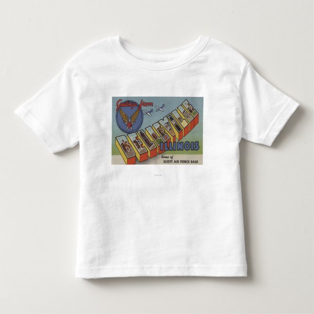 Belleville, Illinois - Large Letter Scenes Toddler T-Shirt (Front)