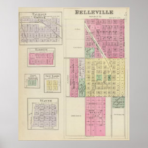 Belleville, Talmage, Harbine, Elgo, Kansas Poster