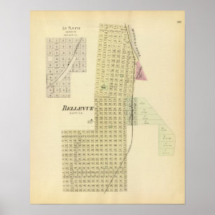 Bellevue and La Platte, Nebraska Poster