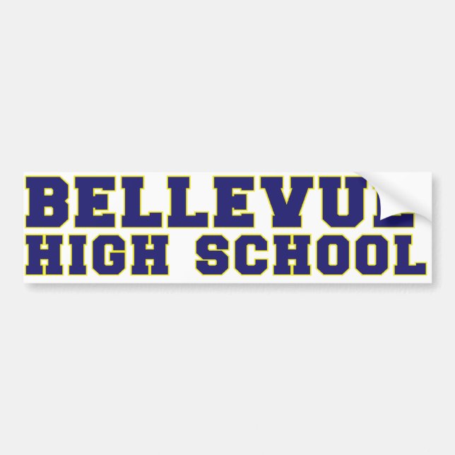 Bellevue High School Bumper Sticker (Front)