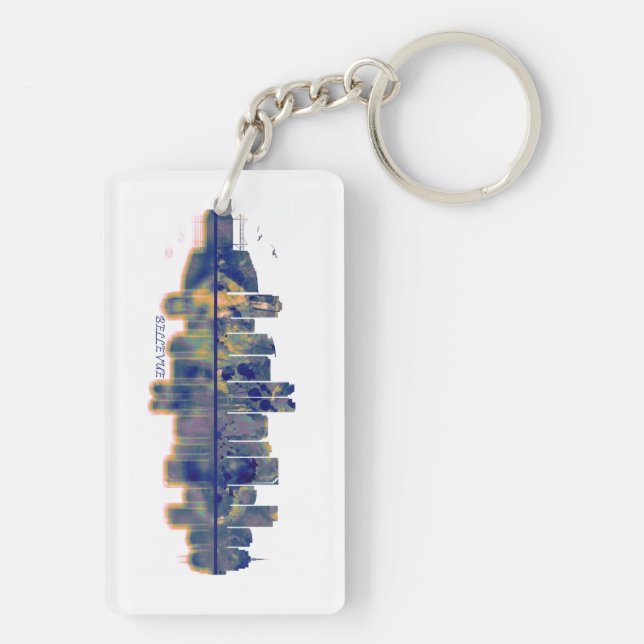 Bellevue Skyline Key Ring (Back)