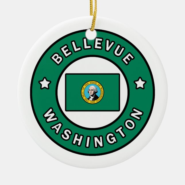 Bellevue Washington Ceramic Ornament (Front)