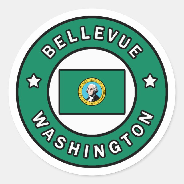 Bellevue Washington Classic Round Sticker (Front)