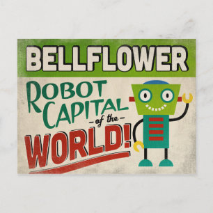 Bellflower California Robot - Funny Vintage Postcard