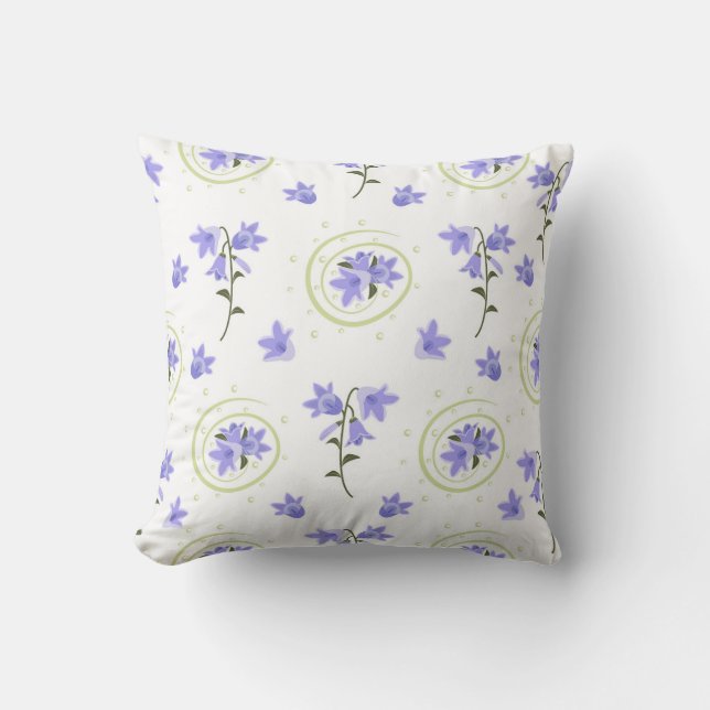Bellflower seamless pattern cushion (Front)