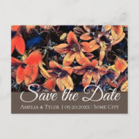 Bellflowers Typography Floral Save the Date Postca