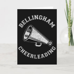 Bellingham Cheer Distressed Retro 90's Cheerleader Card