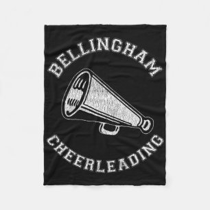 Bellingham Cheer Distressed Retro 90's Cheerleader Fleece Blanket