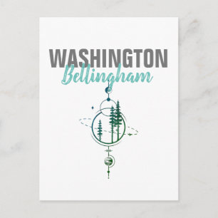 Bellingham Washington Geometric Trees Postcard