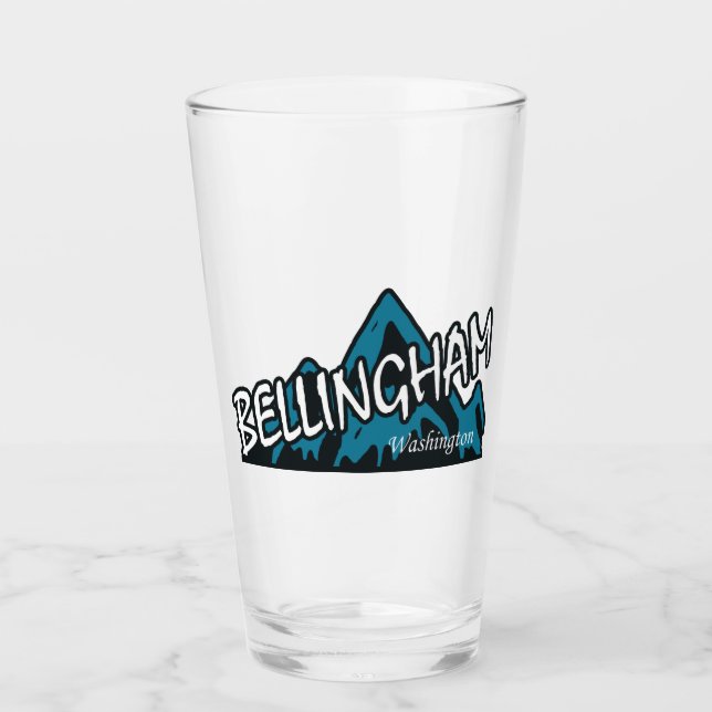 Bellingham Washington Mountains Glass (Front)