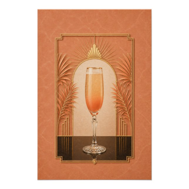Bellini Art Deco Poster | Bar Art (Front)