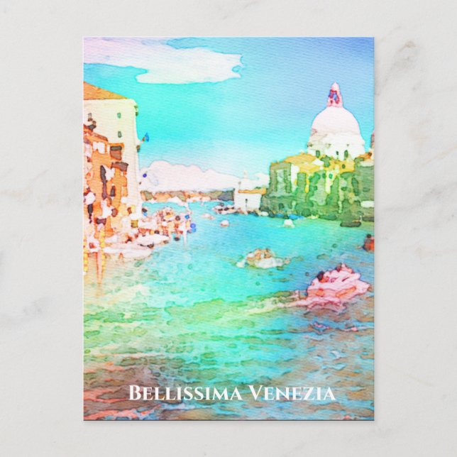 ** Bellissima Italian Language Venice Venezia Postcard (Front)