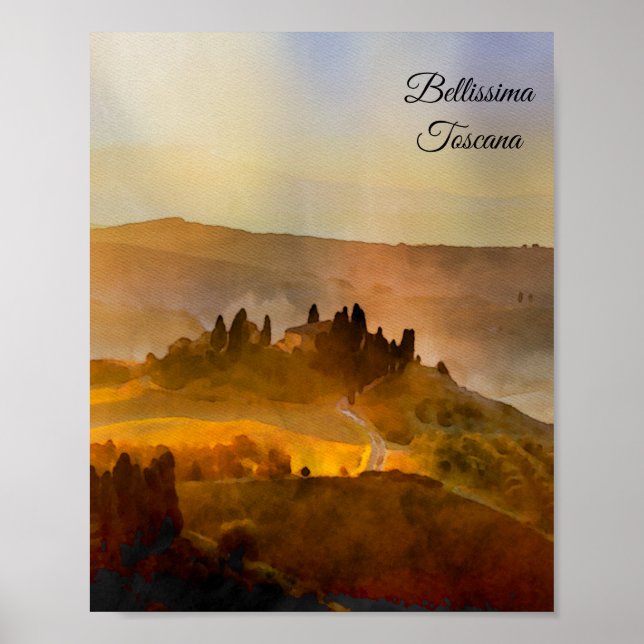 *~* Bellissima Toscana Italian Language Tuscany Poster (Front)