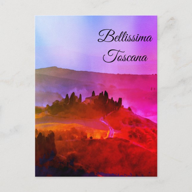 *~* Bellissima Toscana -  Tuscany Italian Language Postcard (Front)