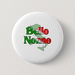 Bello Nonno (Handsome Italian Grandfather) 6 Cm Round Badge
