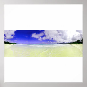 Bellows Beach panoramic premium poster