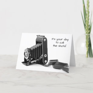 Bellows Camera With Film Birthday  Card