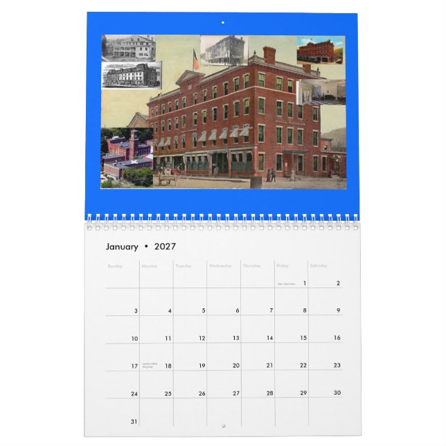 bellows falls history Custom Printed Calendar (Jan 2027)