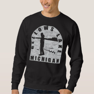 Bellows Lake Ice Fishing Michigan Sweatshirt