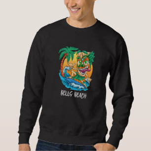 Bells Beach Australia Palm Tree Surfing Beach Vaca Sweatshirt