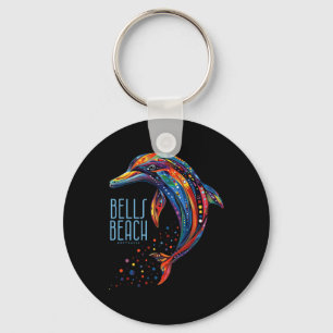 Bells Beach Australia Vintage Surfer Retro Surfing Key Ring