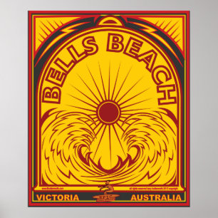 BELLS BEACH VICTORIA   AUSTRALIA SURFBREAK SURFING POSTER