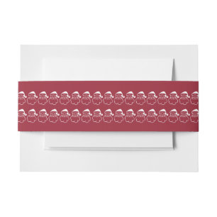 Bells Candy Christmas Stocking Sweets Santa Toys Invitation Belly Band